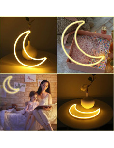 Luz Nocturna LED YAOZHOU Luna Blanca Cálida 4.5W USB 2