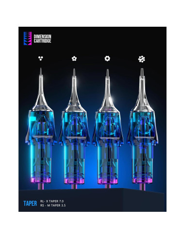 Agujas de Cartucho de Tatuaje CNC 30pcs Variadas Liner 3RL 5RL 7RL