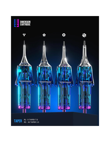 Agujas de Cartucho de Tatuaje CNC 30pcs Variadas Liner 3RL 5RL 7RL