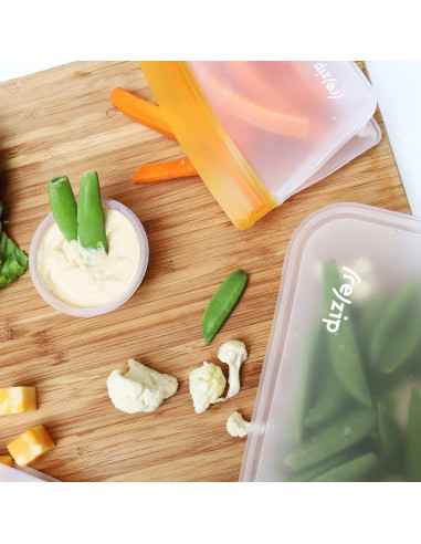 Kit de Bolsas Reutilizables re)zip 5 Piezas Apto Congelador