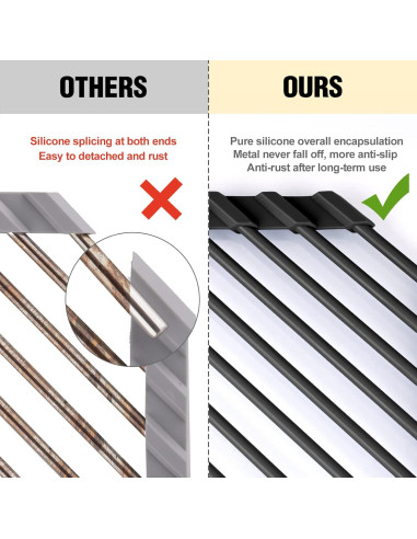 Soporte de Secado de Platos Plegable Tomorotec Negro 40.6x16cm