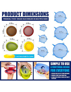 Set de 4 Contenedores de Almacenamiento Genérico Herméticos 2
