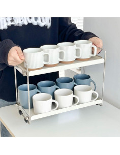 Organizador de Accesorios para Café Nineween - 2 Soportes de Cápsulas y 1 Soporte para Tazas 2