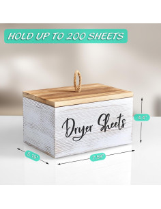 Soporte para Hojas de Secadora Bivvclaz Blanco Rústico 200 Cargas 2