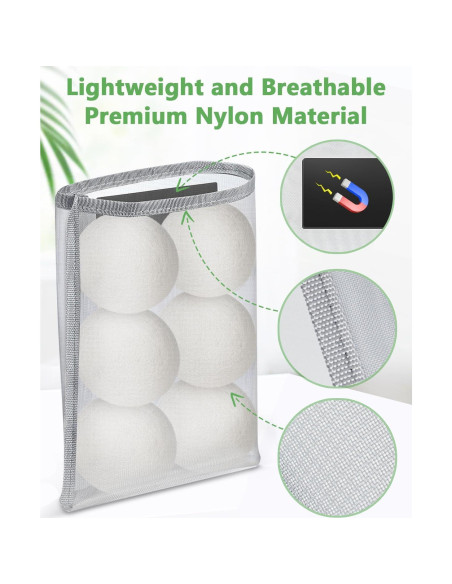 Soporte de Bolas de Secado de Lana Kevenal - Bolsa de Nylon 30x25.4cm
