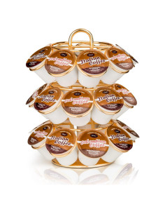 Soporte para cápsulas de café KREWEY, organizador giratorio 27 K Cups