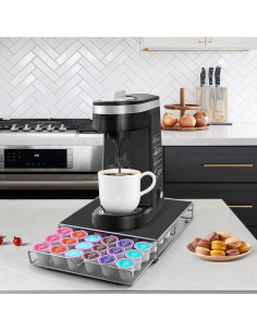 Cajón organizador para 36 cápsulas de café ROWISE negro 2