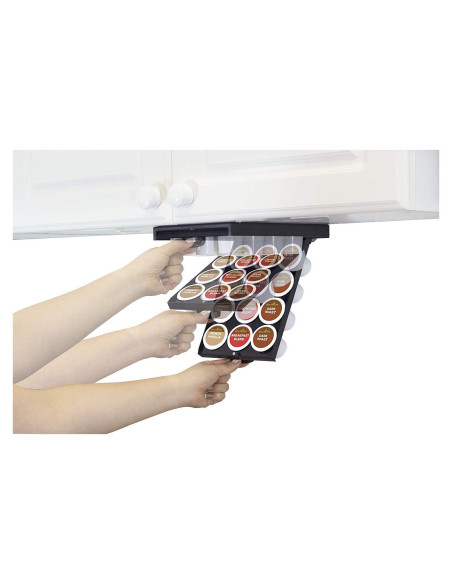 Estante Bajo Gabinete PERFECT POD para 12 K-Cups - Negro