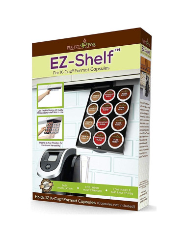 Estante Bajo Gabinete PERFECT POD para 12 K-Cups - Negro