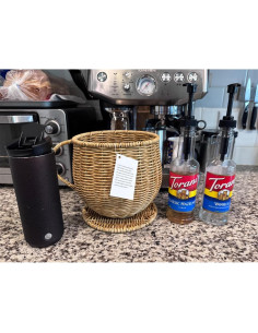 Soporte de K Cup Coeusy de Mimbre Natural 17.78cm 2