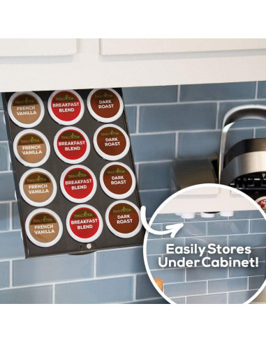 Estante Bajo Gabinete PERFECT POD para 12 K-Cups - Negro