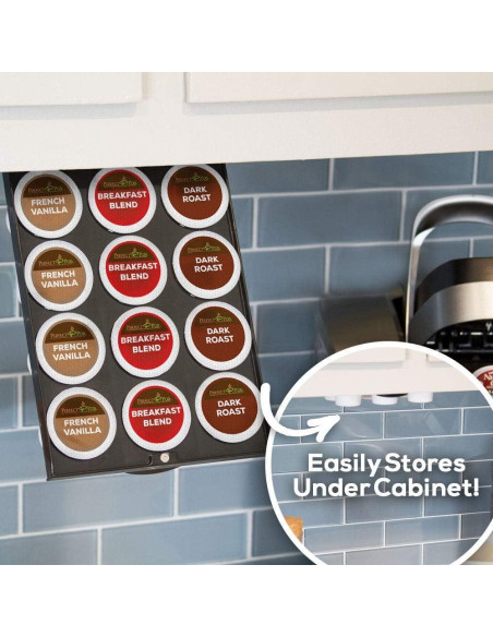 Estante Bajo Gabinete PERFECT POD para 12 K-Cups - Negro