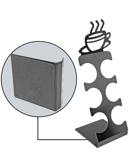 Soporte para 6 cápsulas de café Fairly Odd Novelties - Estante compacto de acero