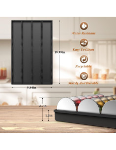 Soporte de Almacenamiento para Cápsulas Nespresso SZWQILIN Negro 2