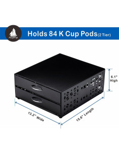 Organizador de Cajón K Cup FlagShip 2 Niveles 84 Cápsulas 2