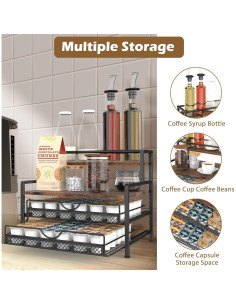 Organizador de Cafés OGEMXU 3 Niveles para 72 Cápsulas K 2