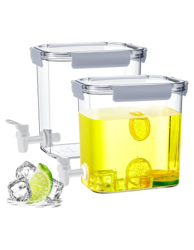 Dispensador de Bebidas Irenare 3.5L con Grifo y Tapa Gris