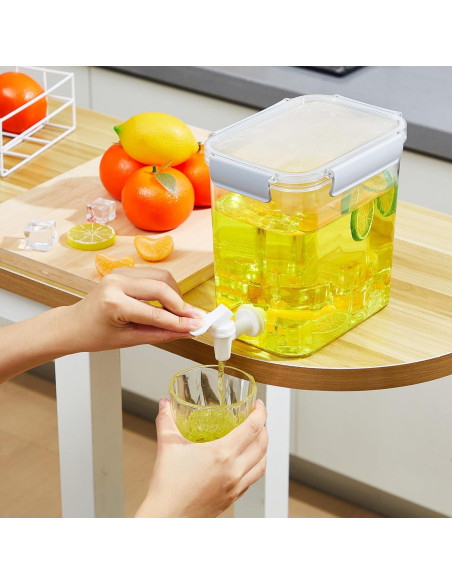 Dispensador de Bebidas Irenare 3.5L con Grifo y Tapa Gris