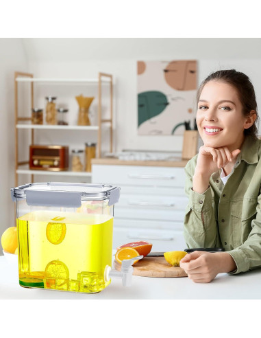 Dispensador de Bebidas Irenare 3.5L con Grifo y Tapa Gris