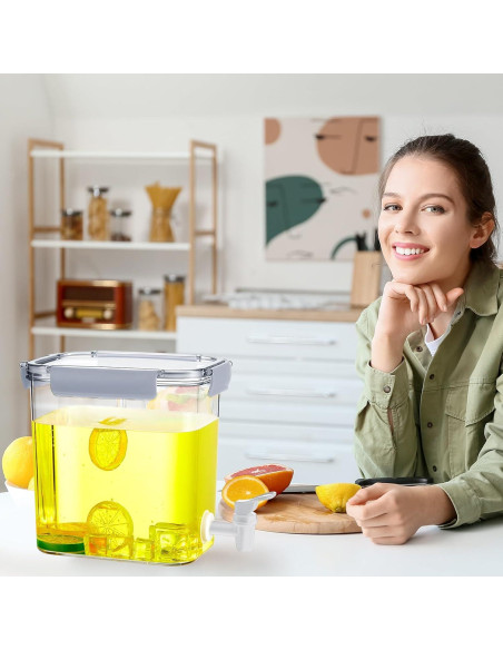 Dispensador de Bebidas Irenare 3.5L con Grifo y Tapa Gris