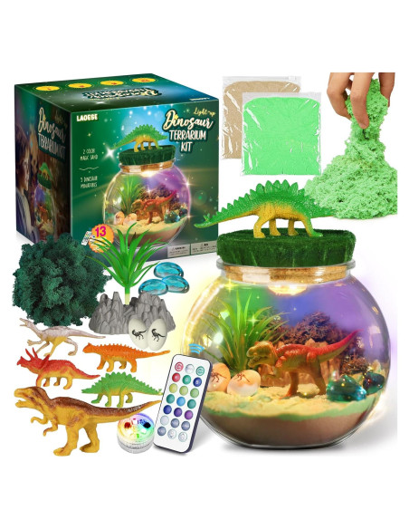 Kit de Terrario de Dinosaurios LAOESE - Juguete DIY 15x14.2 cm Kit de Terrario de Dinosaurios LAOESE - Juguete DIY 15x14.2 cm