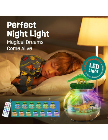 Kit de Terrario de Dinosaurios LAOESE - Juguete DIY 15x14.2 cm