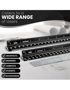 Juego de Reglas de Escala Arquitectónica y de Ingeniería NOKKO 30.48 cm 2