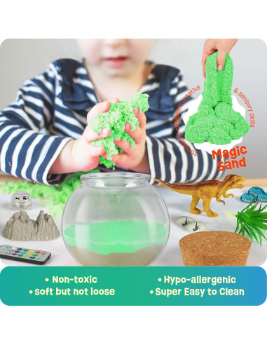 Kit de Terrario de Dinosaurios LAOESE - Juguete DIY 15x14.2 cm