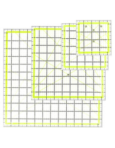 Reglas de Acolchado UOOU 4 Pack Acrílicas 11.43cm a 31.75cm