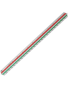 Regla Triangular de Aluminio Hutou 30.48 cm Escalas Codificadas 2