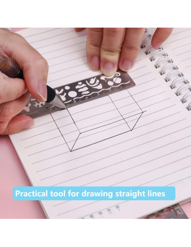 4 Piezas Marcador de Plantilla de Acero Inoxidable Ruksifg 14x2.5cm