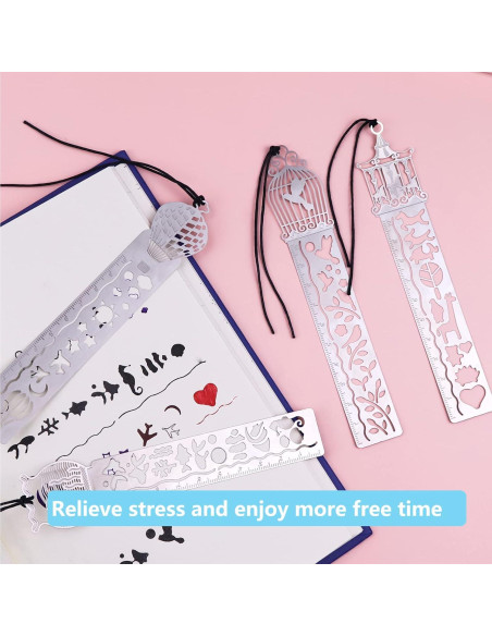 4 Piezas Marcador de Plantilla de Acero Inoxidable Ruksifg 14x2.5cm