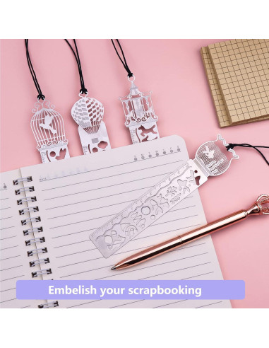 4 Piezas Marcador de Plantilla de Acero Inoxidable Ruksifg 14x2.5cm