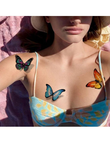 148 Tatuajes Temporales de Mariposa CHARLENT para Niños
