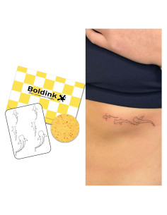 Tatuajes Semipermanentes Boldink - Pez 2, 7-14 Días, A Prueba de Agua