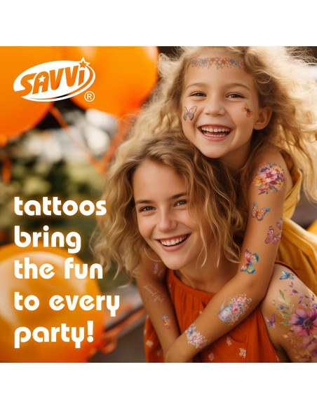 Tatuajes Temporales Acuarelados Savvi - 10 Diseños Florales Tatuajes Temporales Acuarelados Savvi - 10 Diseños Florales