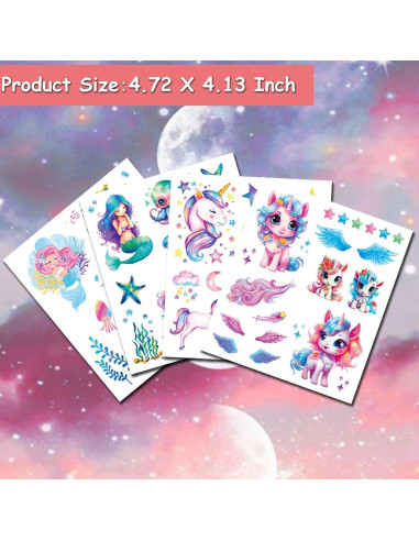 Tatuajes Temporales de Sirena Brillantes Hohamn - 120+ Estilos