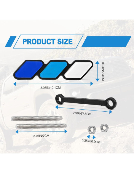 Insignia Decorativa de Rejilla CmeRto Azul 10.1x2.5cm para Toyota