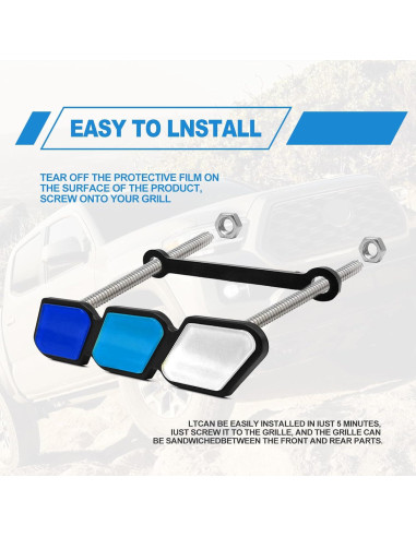 Insignia Decorativa de Rejilla CmeRto Azul 10.1x2.5cm para Toyota