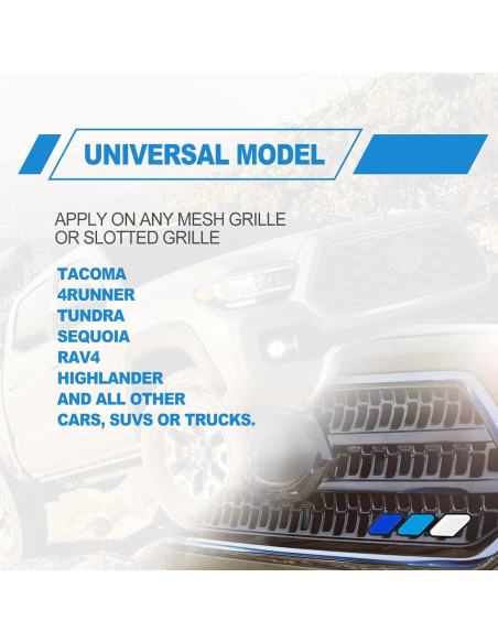 Insignia Decorativa de Rejilla CmeRto Azul 10.1x2.5cm para Toyota