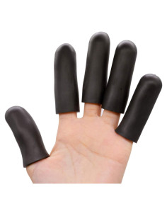 Protectores de Dedos Negros Povihome - Fundas Hidratantes 10 Unidades