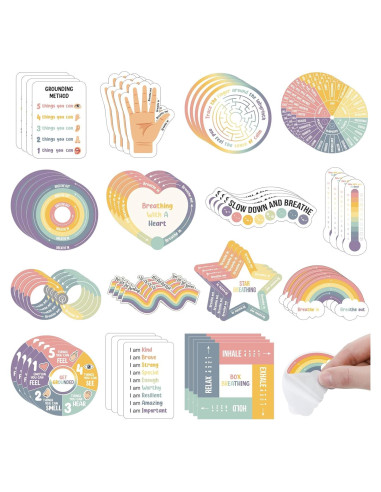Stickers Sensoriales de Ansiedad Tenceur 60 Pcs Color Boho