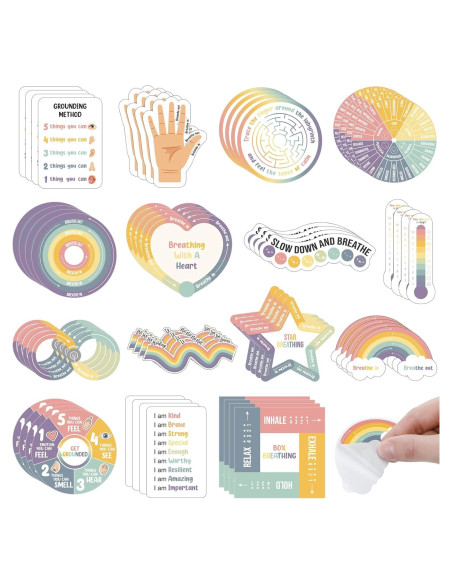 Stickers Sensoriales de Ansiedad Tenceur 60 Pcs Color Boho