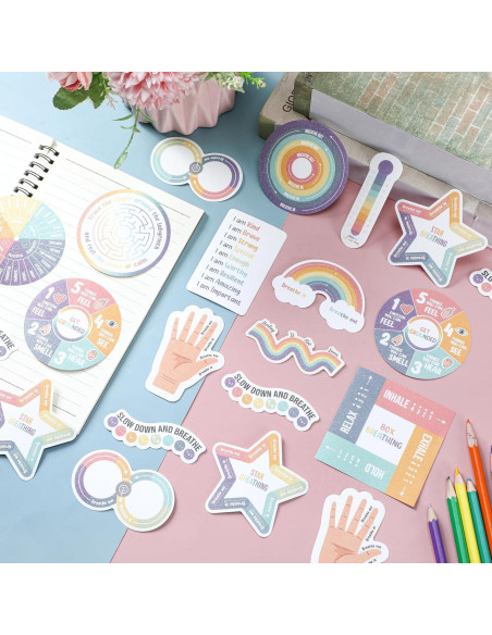 Stickers Sensoriales de Ansiedad Tenceur 60 Pcs Color Boho