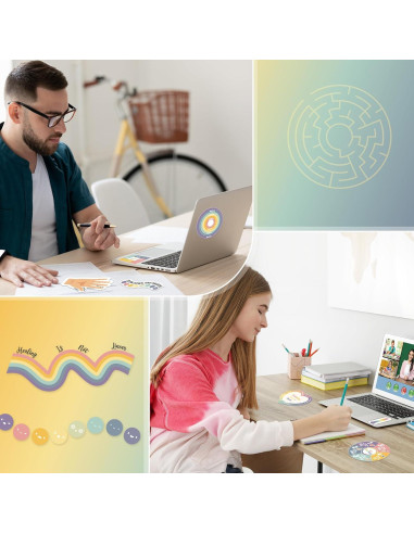 Stickers Sensoriales de Ansiedad Tenceur 60 Pcs Color Boho