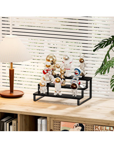 Estante de Especias Giikin de 3 Niveles en Madera Negro