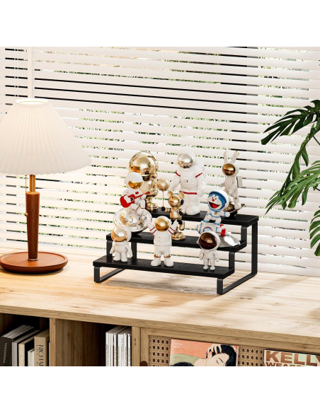 Estante de Especias Giikin de 3 Niveles en Madera Negro