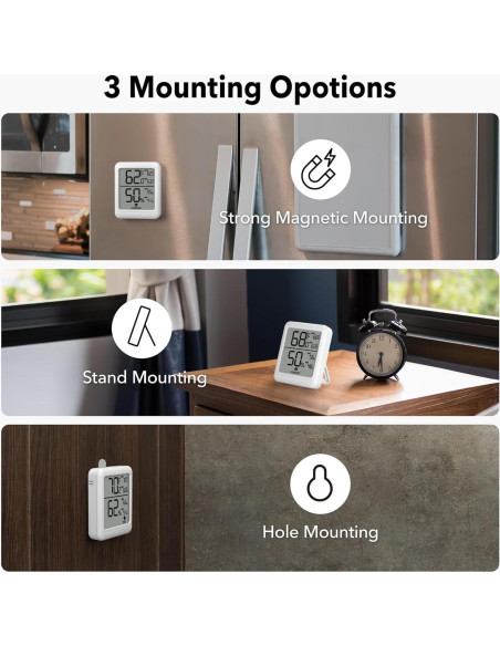 Termómetro Higrómetro Digital BN-LINK Bluetooth 2 Paquete