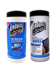 Toallitas Limpiadoras de Pantallas Endust 140 Unidades