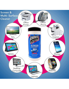 Toallitas Limpiadoras de Pantallas Endust 140 Unidades 2